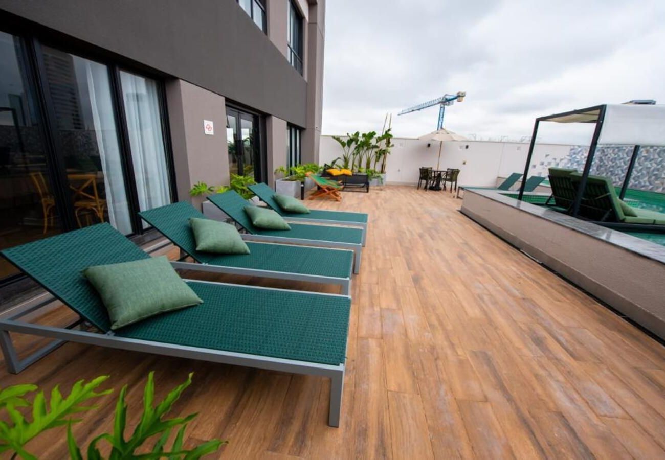 Terrace in apartment for vacation rental in São Paulo