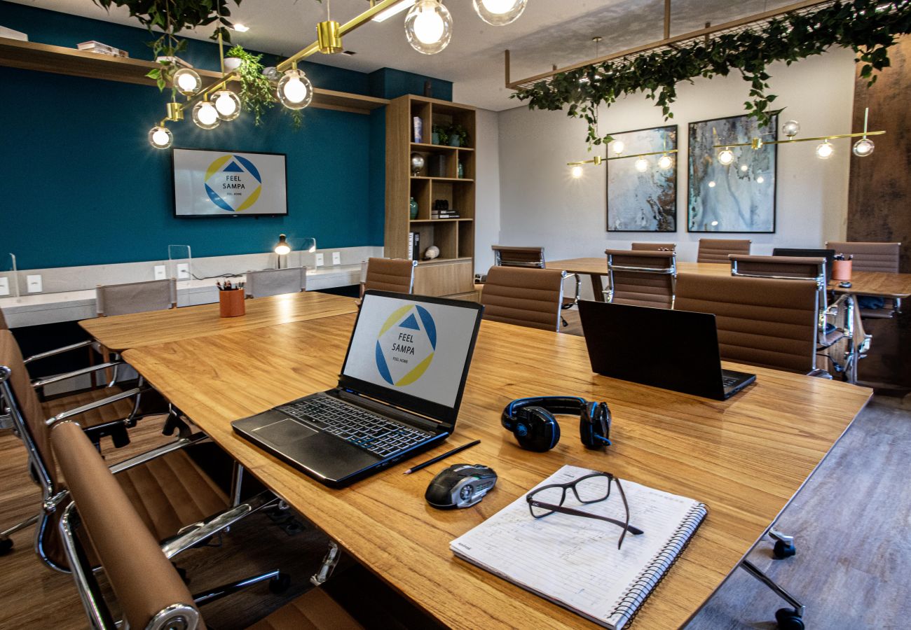 Appartement à louer à São Paulo avec salle de sport et espace de travail
