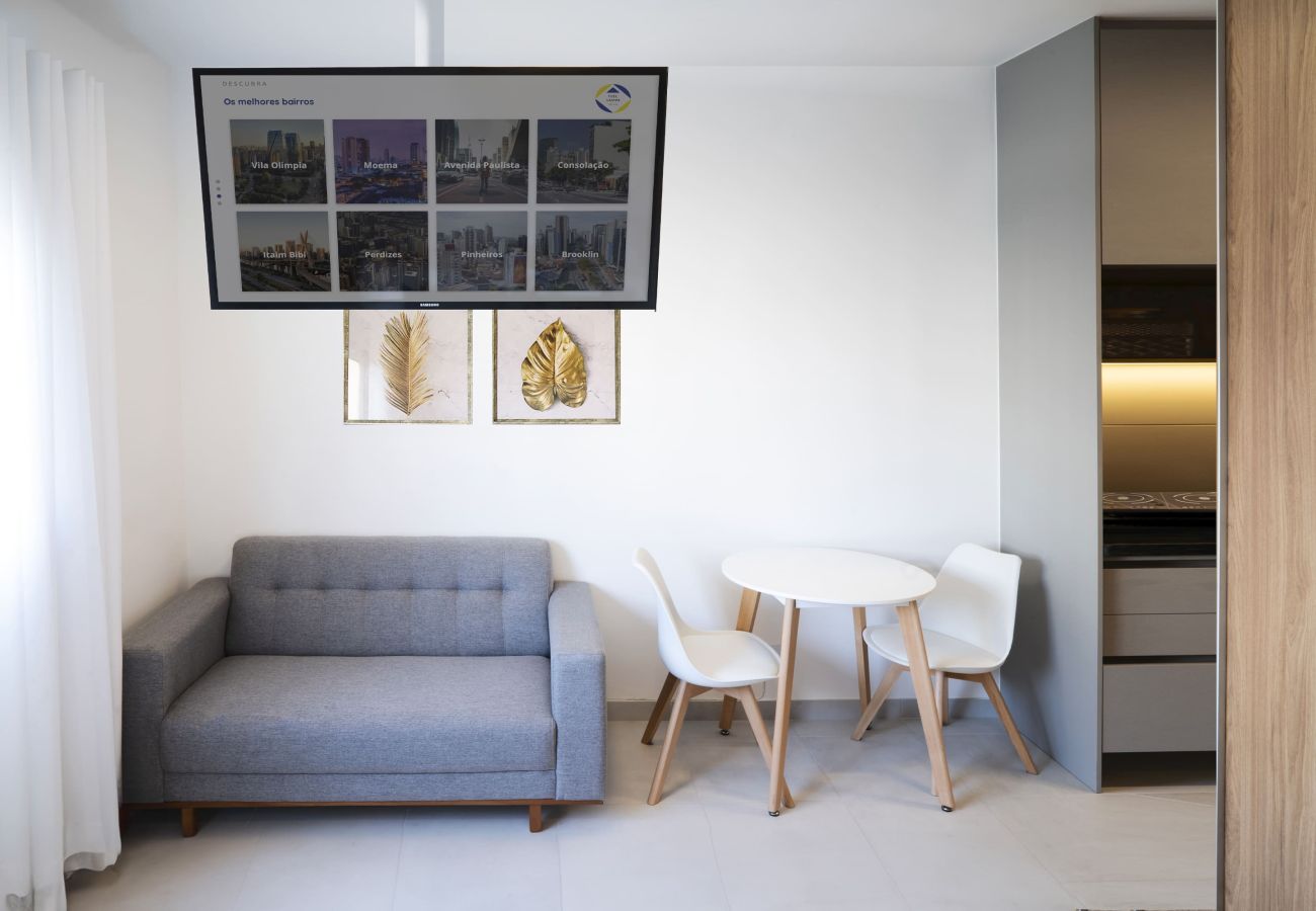 Appartement à São Paulo, dans le quartier de Vila Olímpia, avec accès aux zones touristiques de São Paulo
